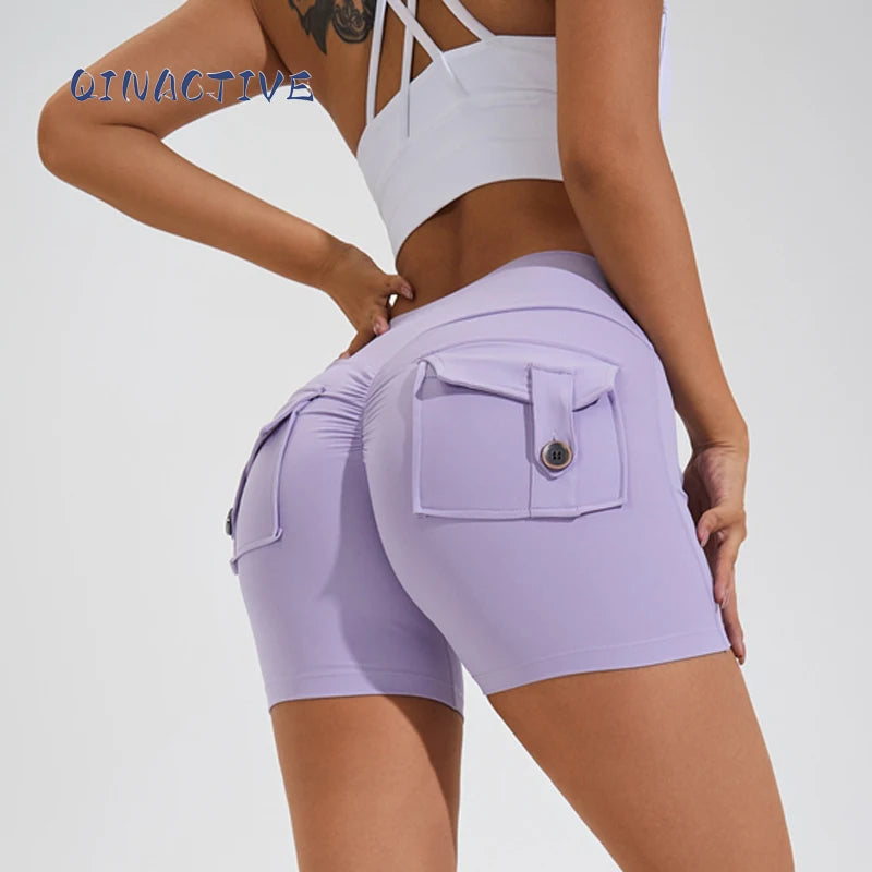 Short push up taille haute avec poche arrière