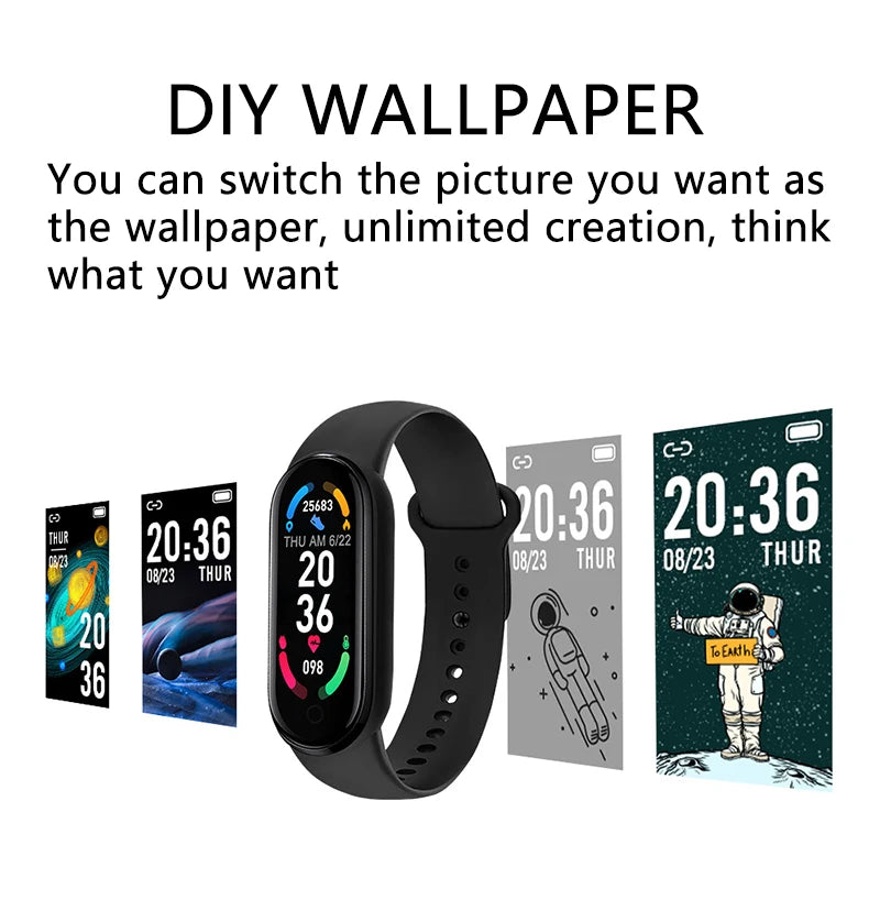Montre connecter M6, moniteur de fréquence cardiaque et de pression artérielle